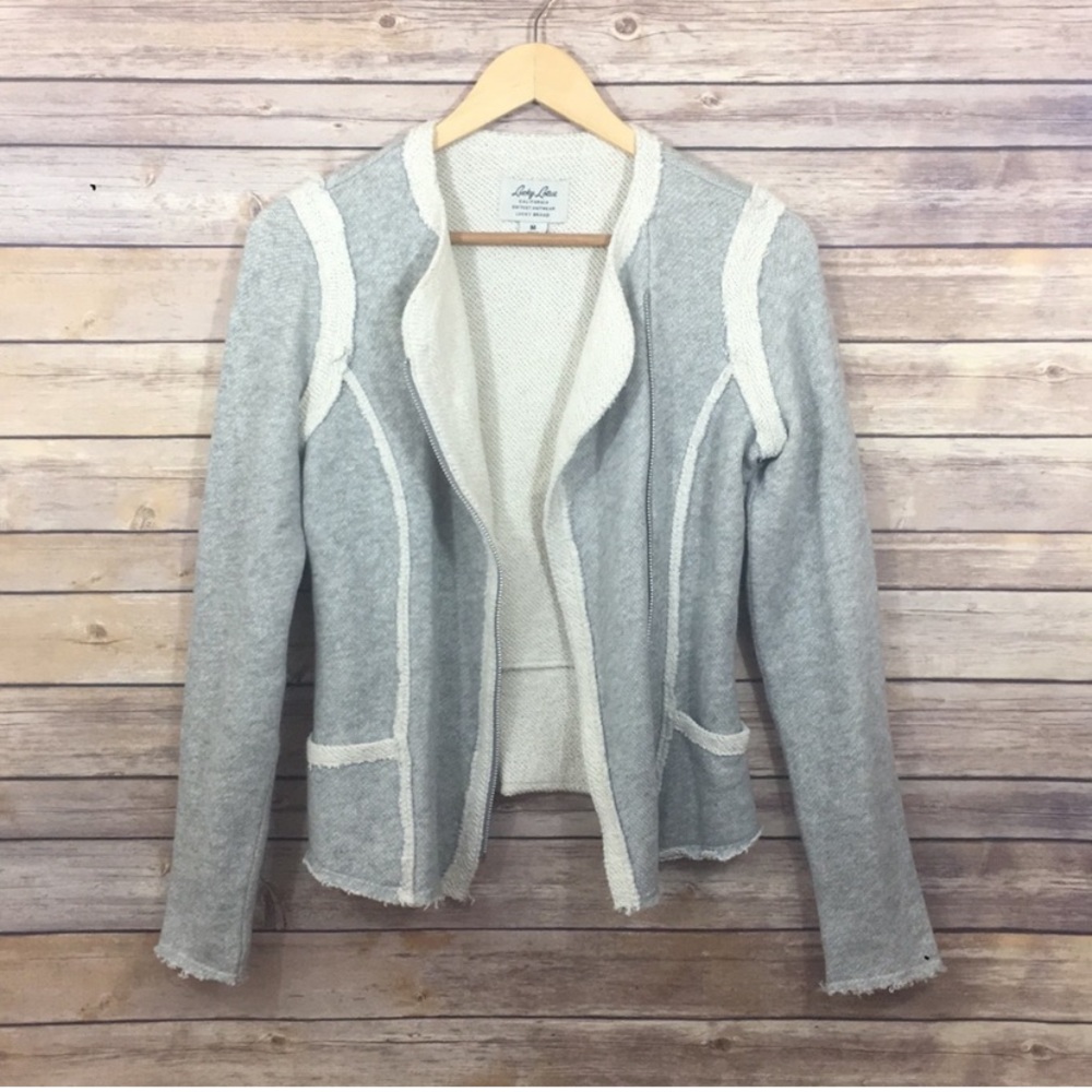Lucky brand grey zipper jacket S